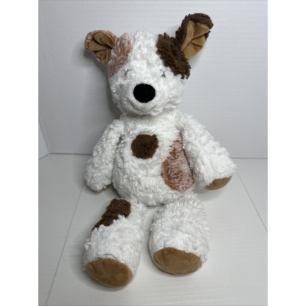 Mary Meyer Marshmallow Reggie Pup Brown White Soft Toy, 14" Dog Plush Spots